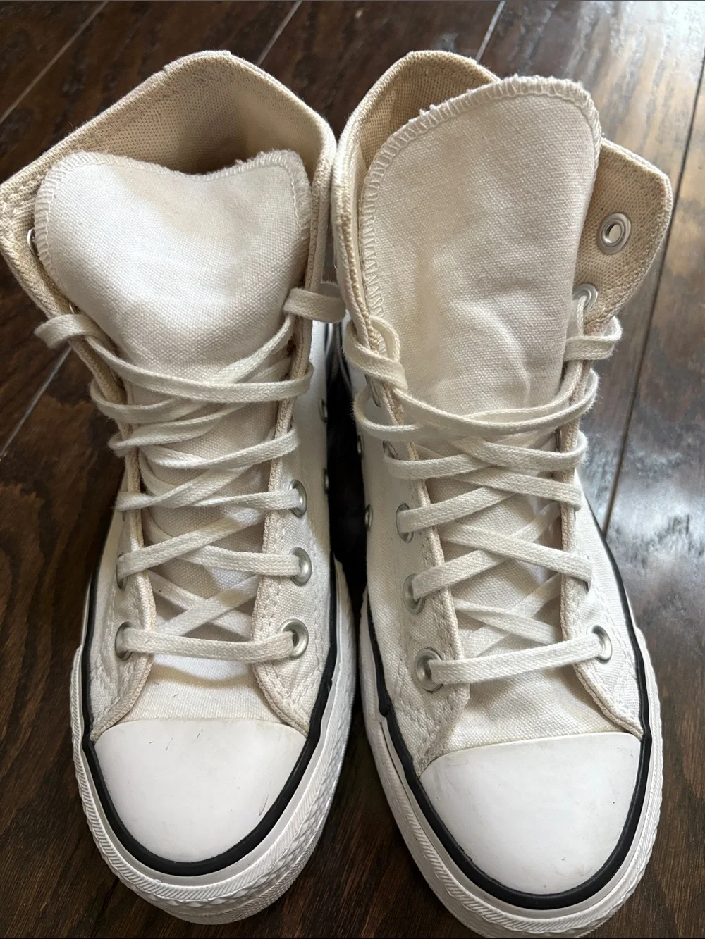 Converse High-Top Canvas Sneakers in White